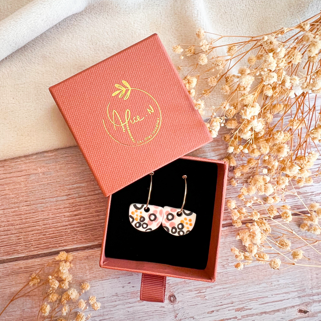 Boucles d’oreilles porcelaine