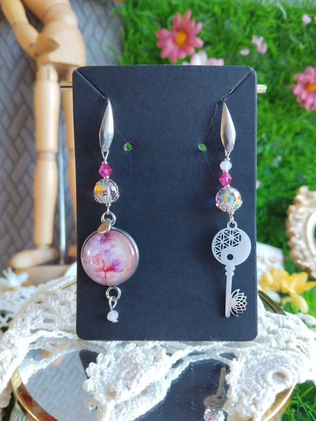 boucles d'oreilles clef