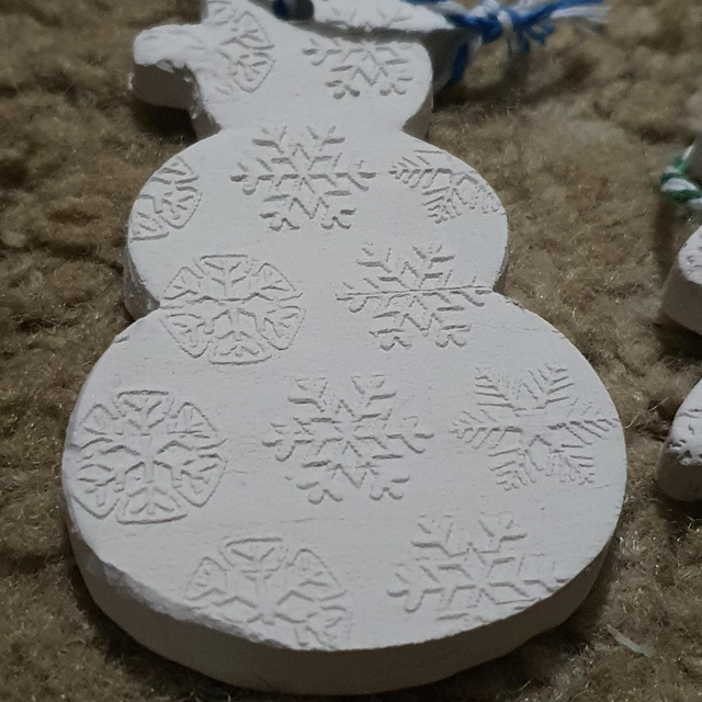 Snowman Xmas decoration/present tag (paintable)