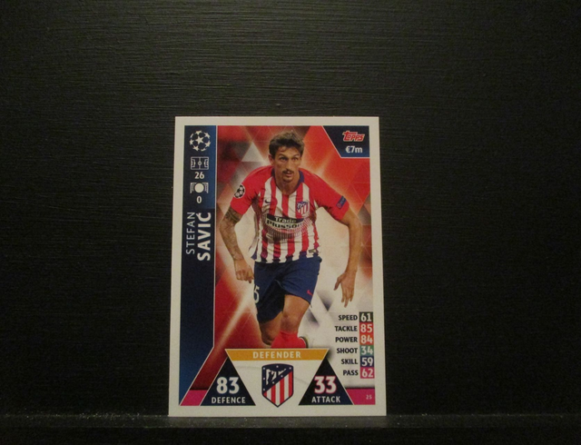 Stefan Savic - UEFA Champions League Match Attax 2018/19 Original Trading Card #25