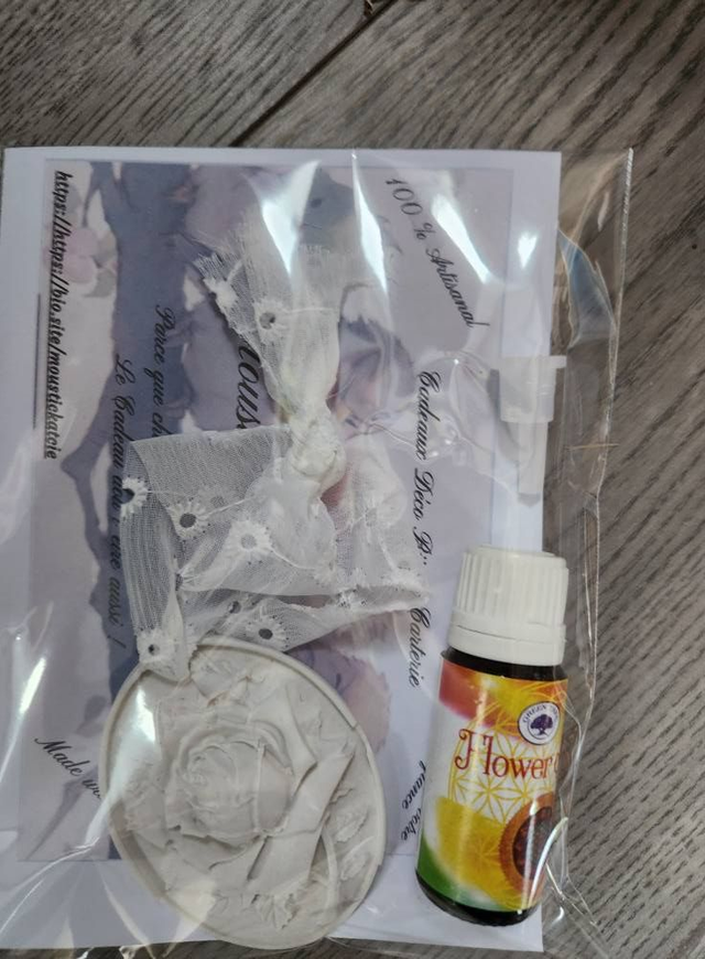 Suspension Plâtre parfumé , camée plâtre , suspension shabby chic