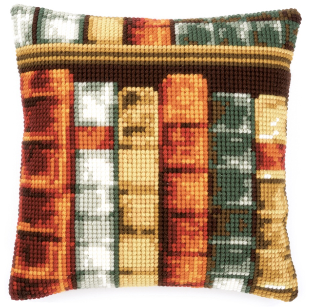 Cross Stitch Kit: Cushion: Book - Vervaco 