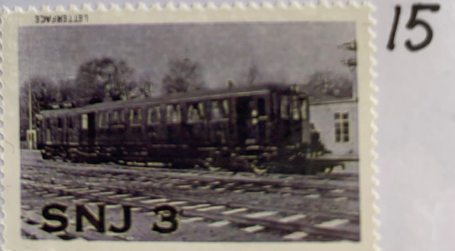 Brevfrimärke 15 - Motorvagn SNJ 3