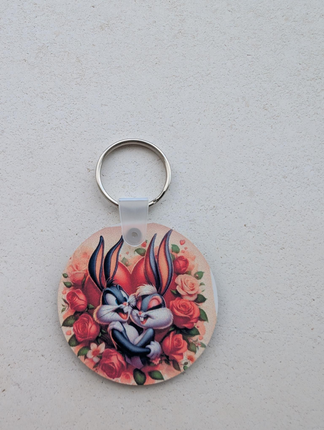 Portes clés sublimation Bugs Bunny et Lola