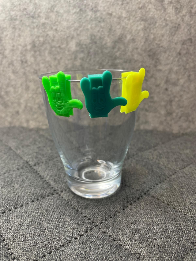 Glasmarker "ILY" (3 Stk.), bunt