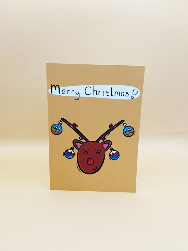 Reindeer Christmas card