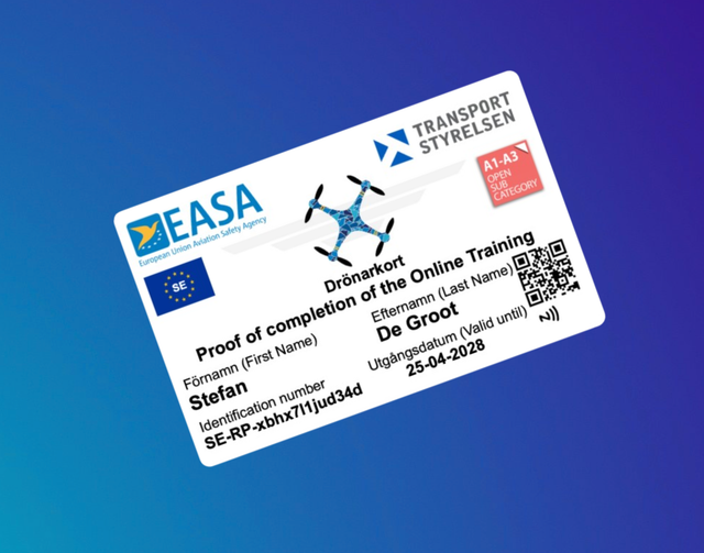 Drone Pas Zweden Met NFC Maak Bij Opties Een Keuze Uit Welke Variant Je Wenst Te Bestellen !