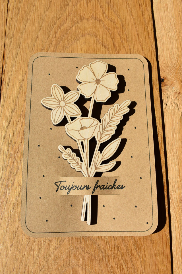 Bouquet de blés en bois