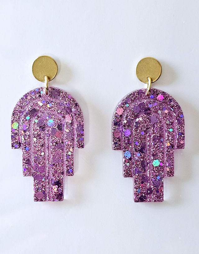 MIAMI aux paillettes violettes holographiques 