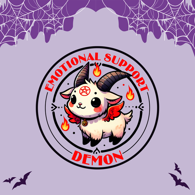 Emotional Support Demon | Keyring, Pin or Phone Grip | 170