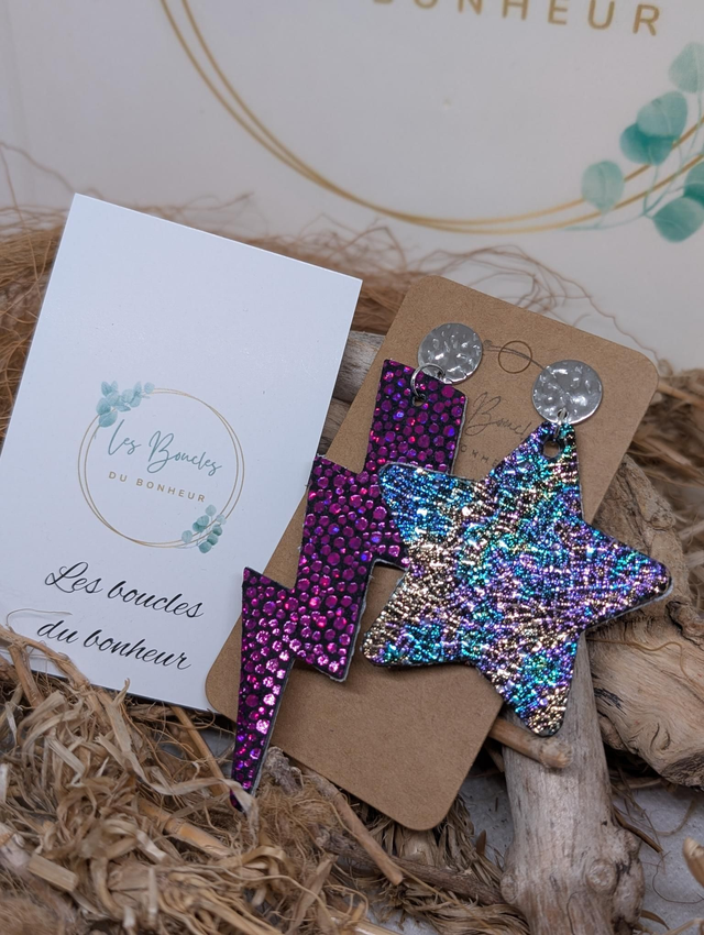 Boucles d&#039;oreilles Asymétrique zk107