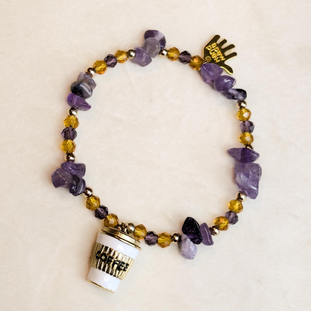 'Coffee Cup' Crystal Bracelet 