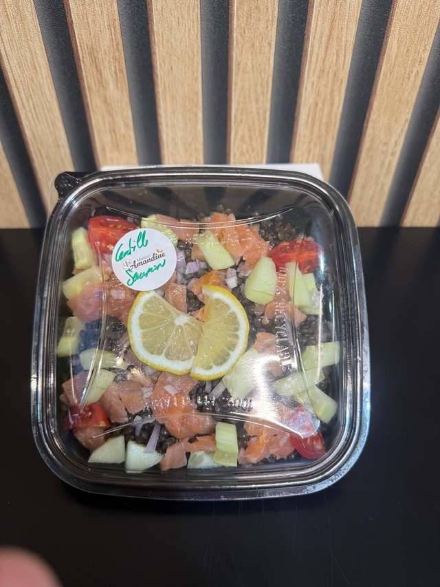 Salade lentilles saumon