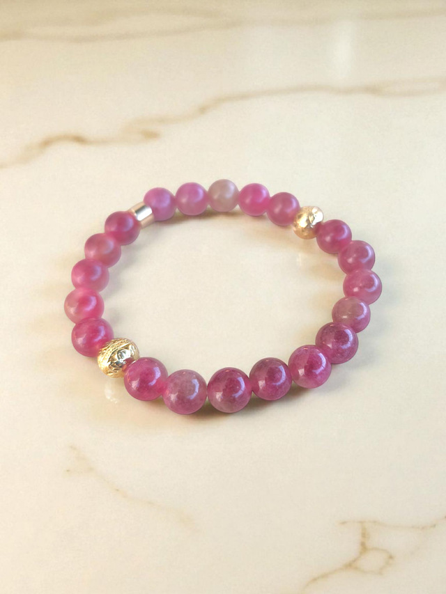 Bracelet NEMYA – Tourmaline rose