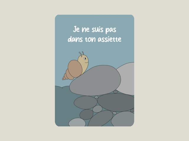 Carte postale &quot; Je ne suis pas dans ton assiette &quot;