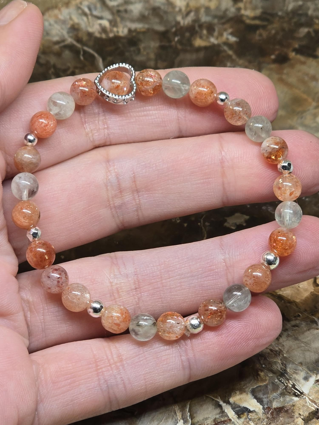 Bracelet Pierre de soleil AAA en 0,6 cm