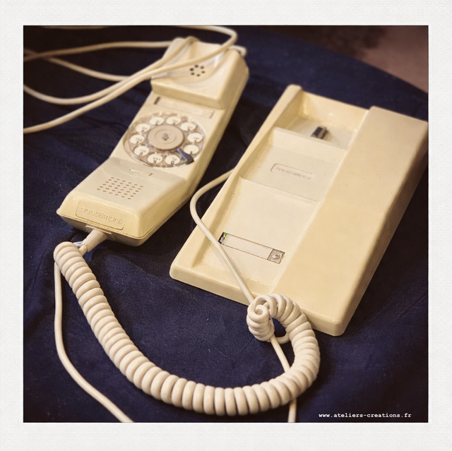 Téléphone Vintage à cadran rotatif - Contempora ivoire