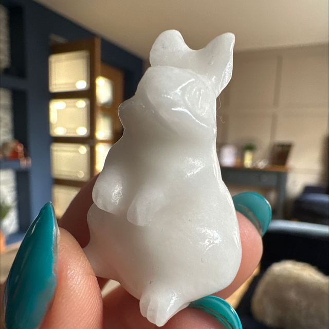Snow Quartz Standing Bunny 