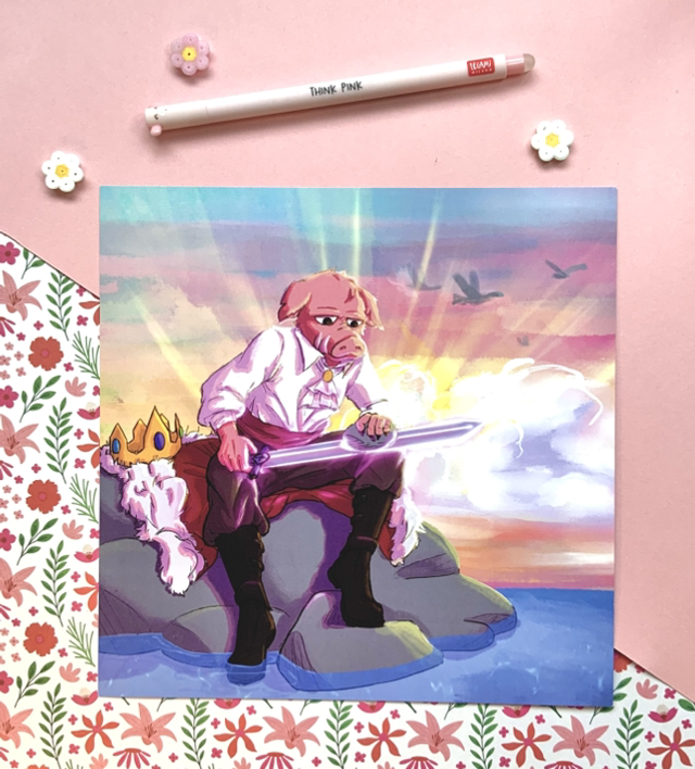 Technoblade at Sunset - Print 20x20cm (Was used in a thumbnail!)