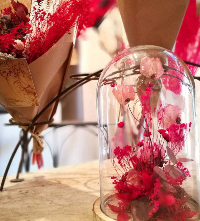 Fleurs séchées : Cloche