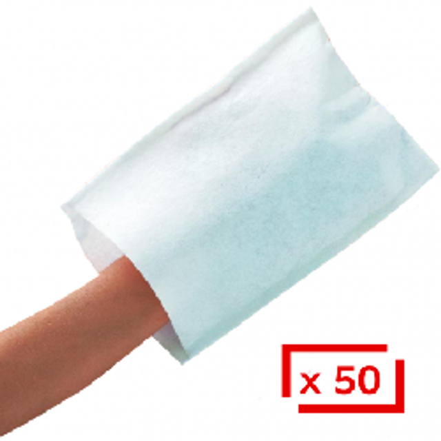 GANTS DE TOILETTE A USAGE UNIQUE 80 G - Sachet de 50