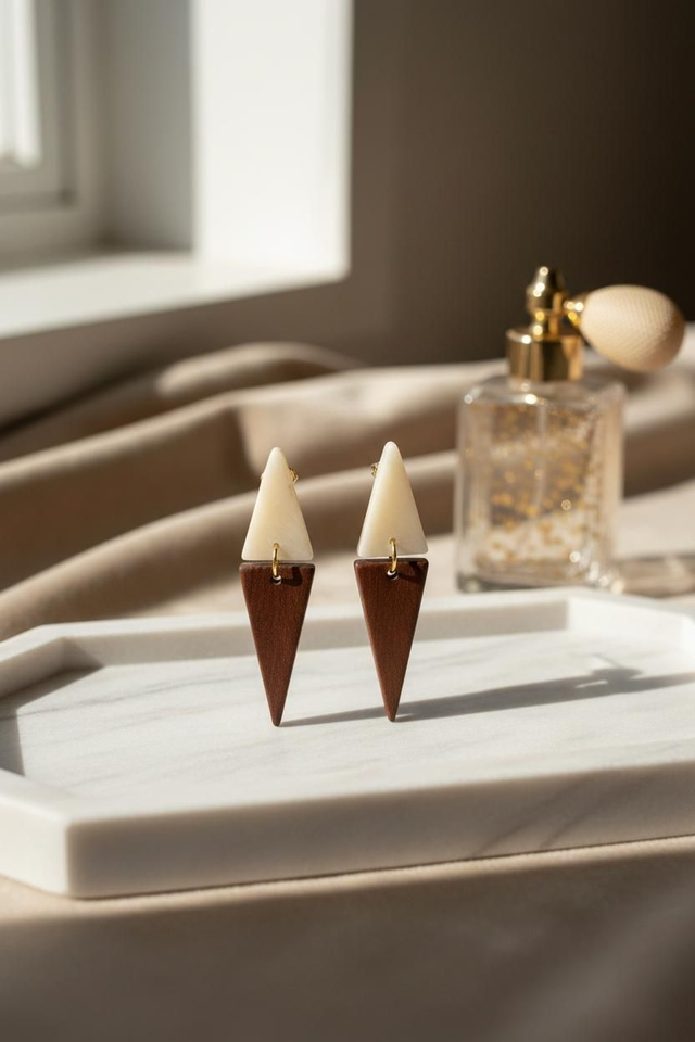 Boucles Triangles petit modèle- Collection Minérale origine