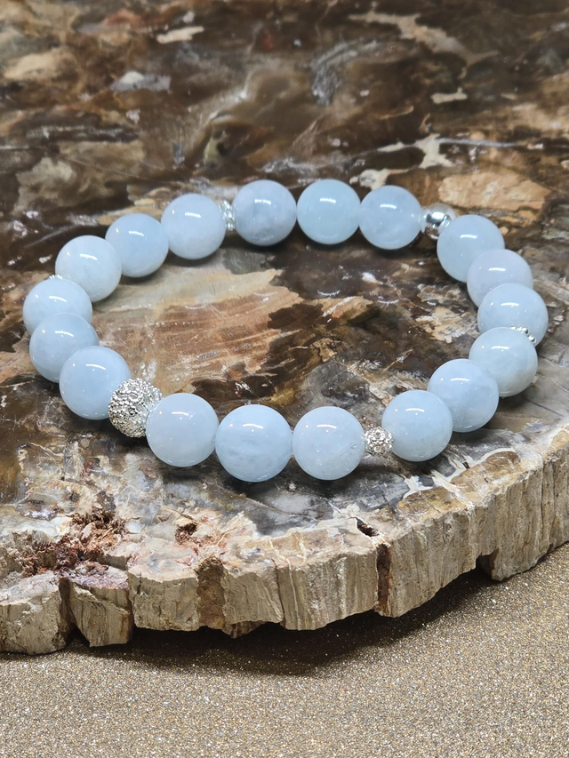 Bracelet Aigue marine en 1cm