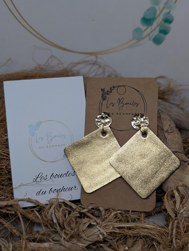 Boucles d&#039;oreilles Chouquette doré chou013