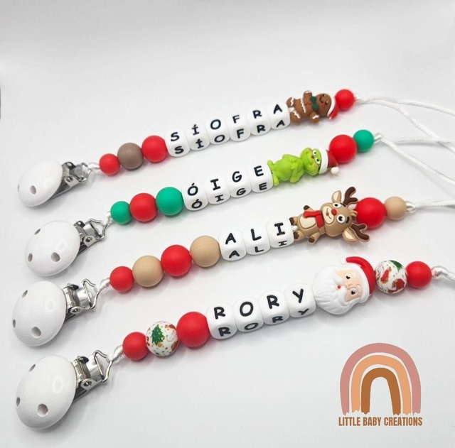 Christmas soother clips