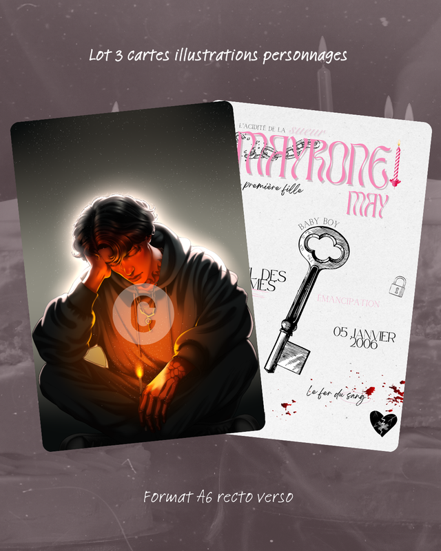 Lot 3 illustrations personnages (May&#039;s Birthday T01) 