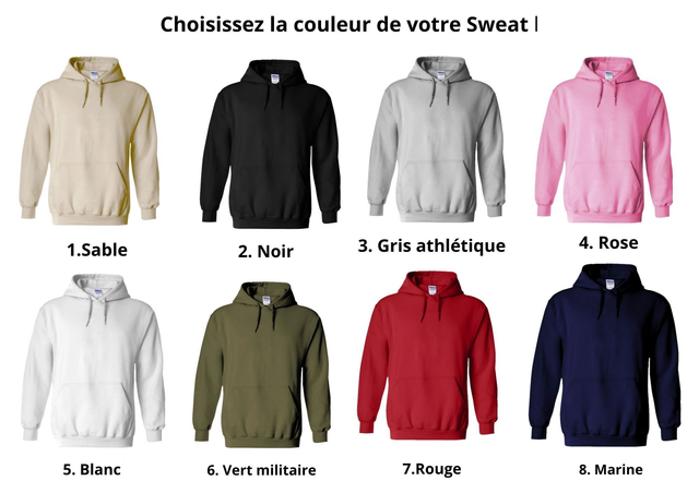  Sweat à capuche brodé personnalisé – Unisexe & unique