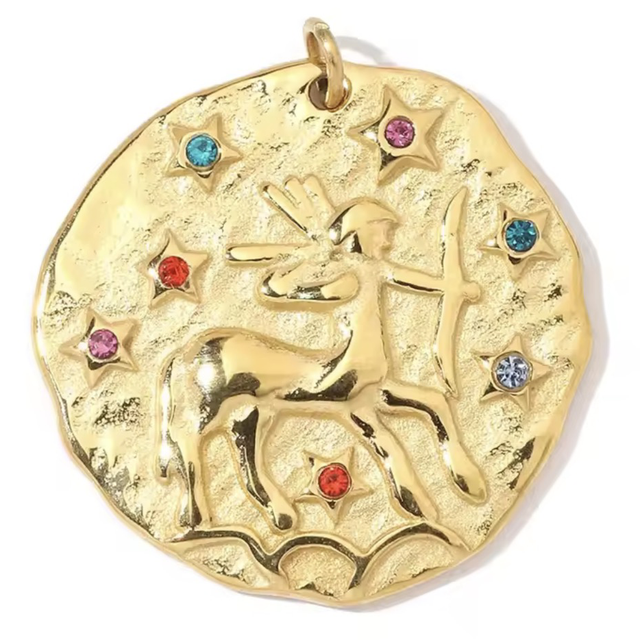 Charm segno zodiacale sagittario con zirconi 