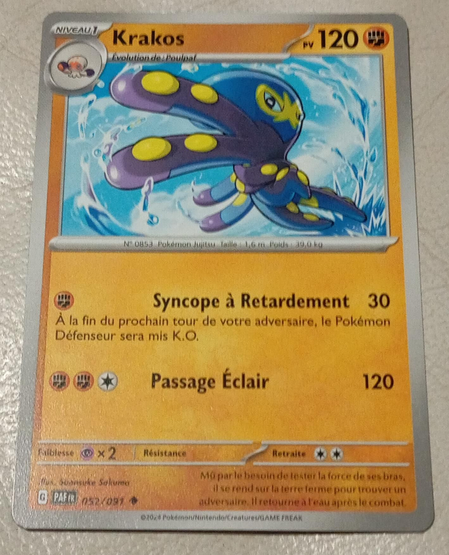 Carte pokémon Krakos