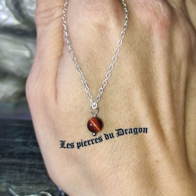 collier fin oeil de taureau