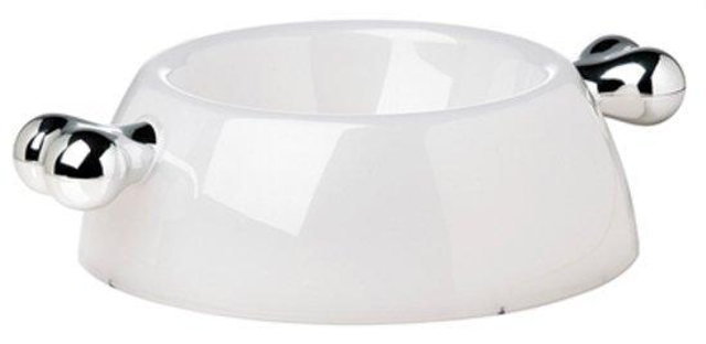 Bellomania voer/drinkbak met bot wit S