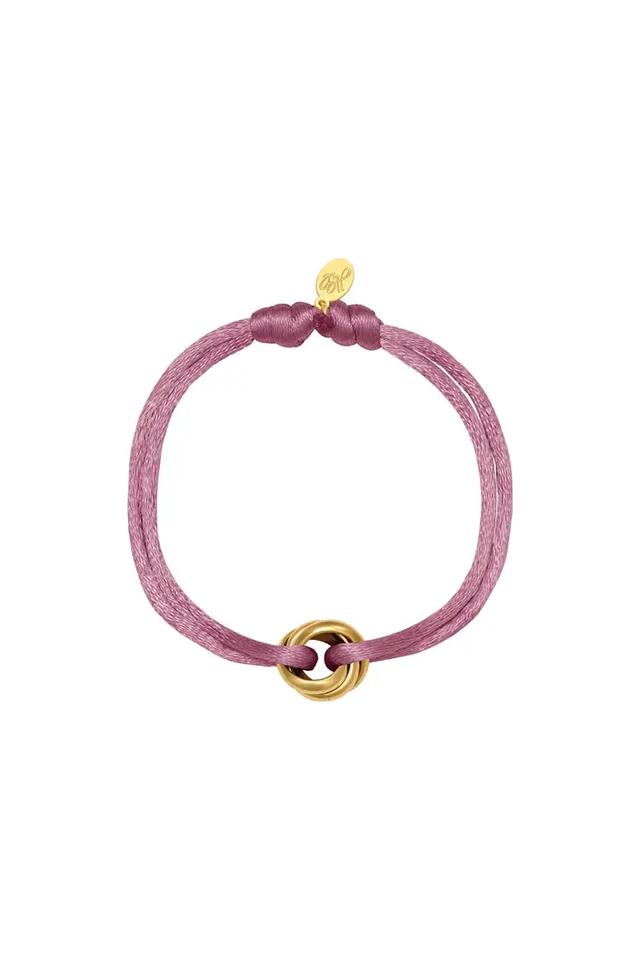 Bracelet satin knot purple stanless steel / 0288726-607