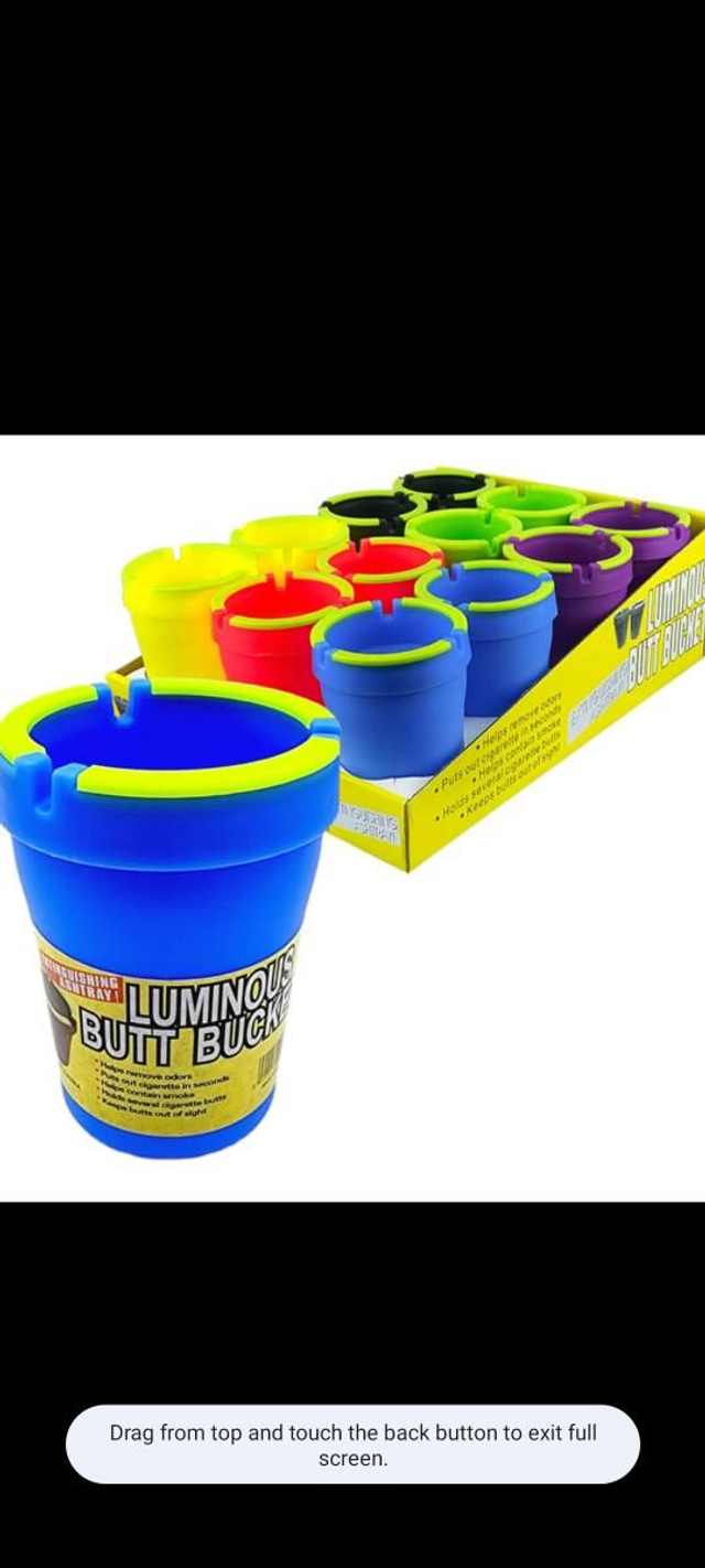 Luminous Butt Bucket Glow-In-The-Dark Ashtray

