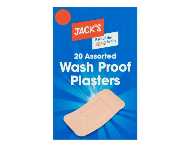 Plasters, Jack's 20 Assorted Wash Proof Plasters