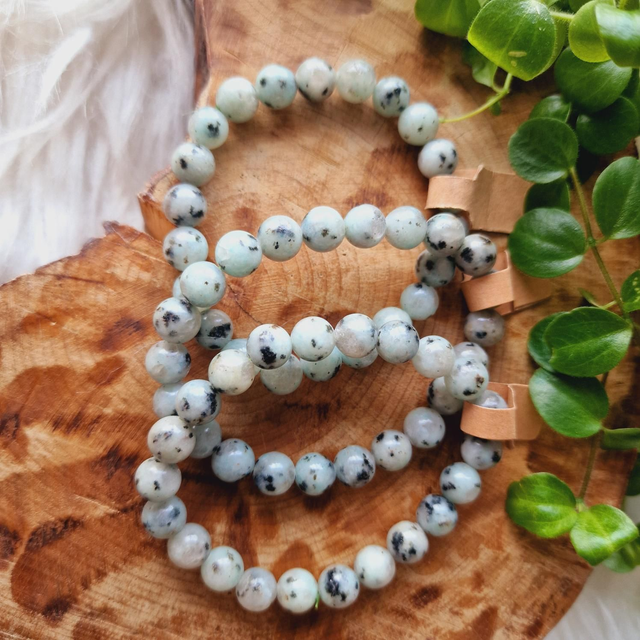 Kiwi Jasper Beaded Bracelet 