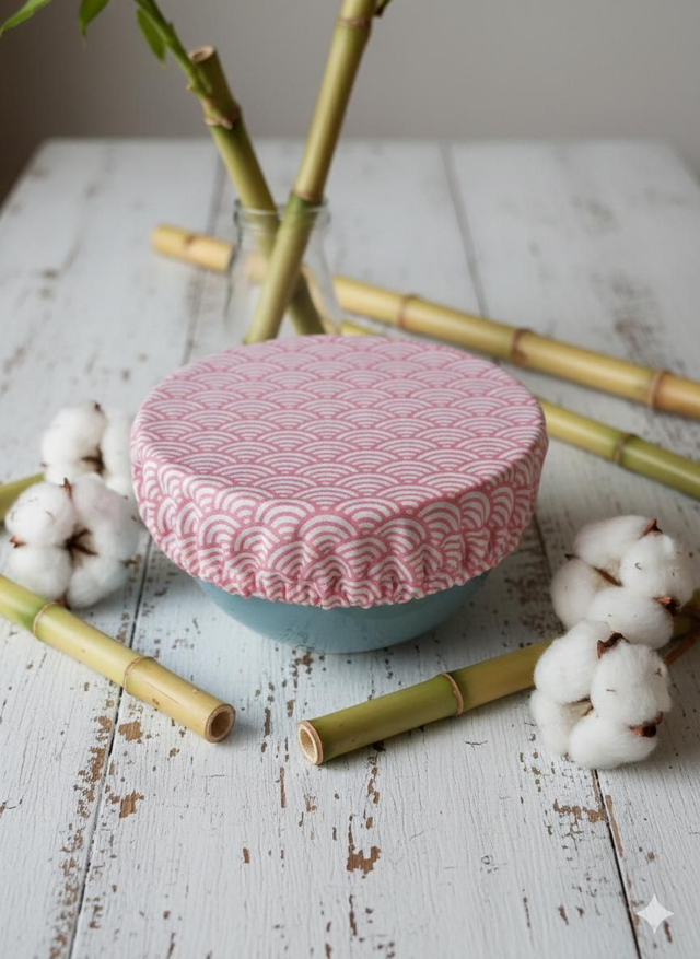 Couvre plat taille S rose éventail 