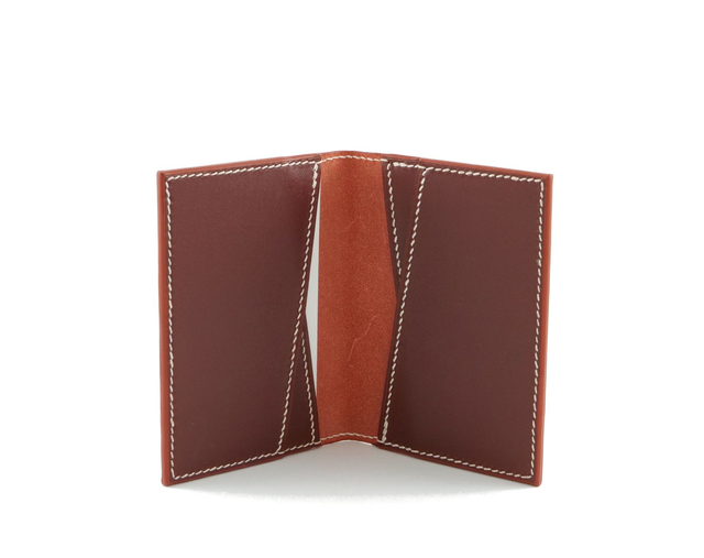 Porte-Cartes KOSATEN Lie de Vin Fil Blanc