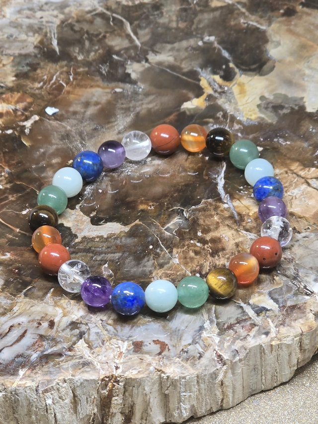 Bracelet 7 Chakras 0,8 cm