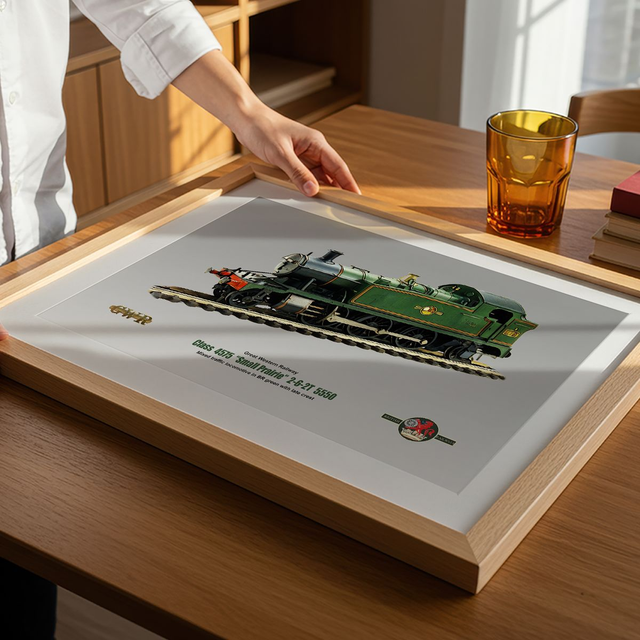 GWR 4575 Class Prairie Tank Loco Artwork Print Poster Model Railway Art