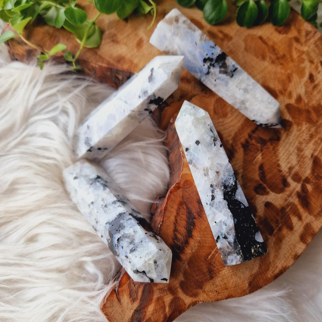 Rainbow Moonstone Points