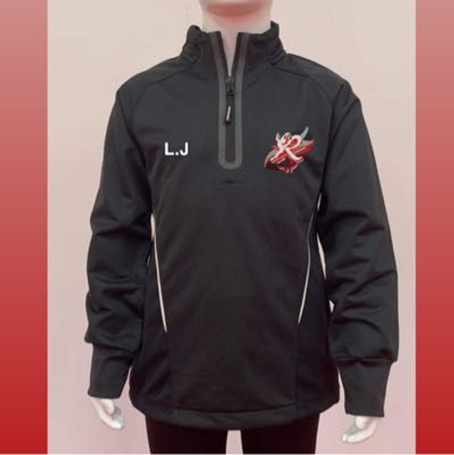 Black Track Top - 1/4 Zip (school YR2+)