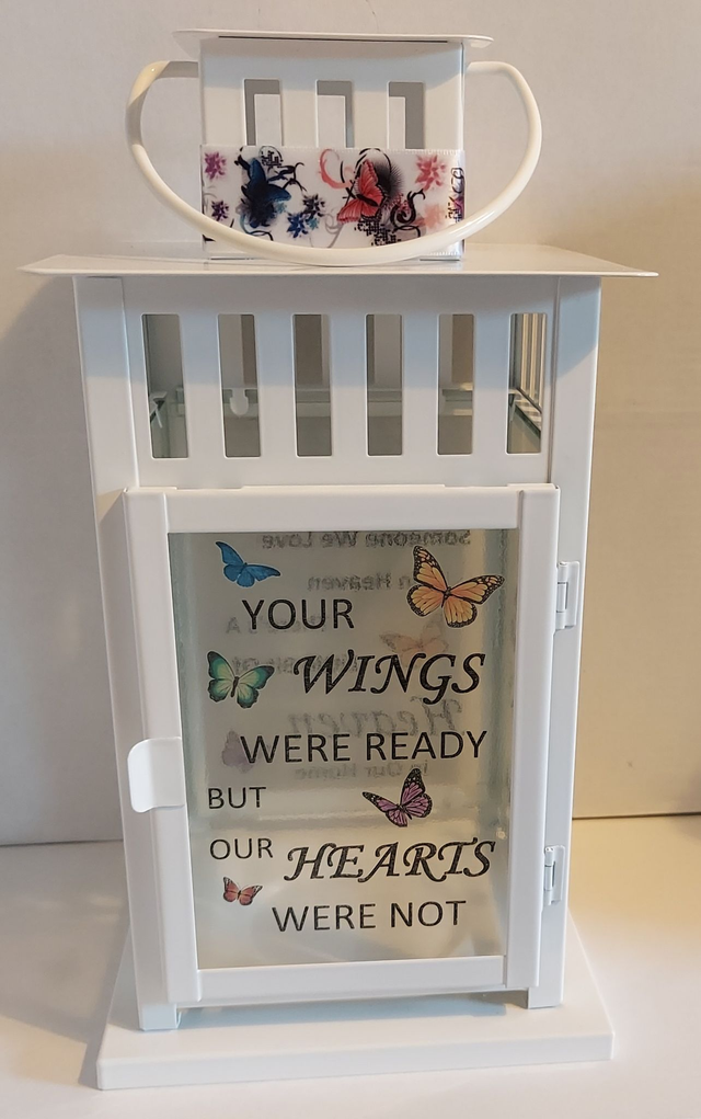 Butterfly Themed Memorial Lantern