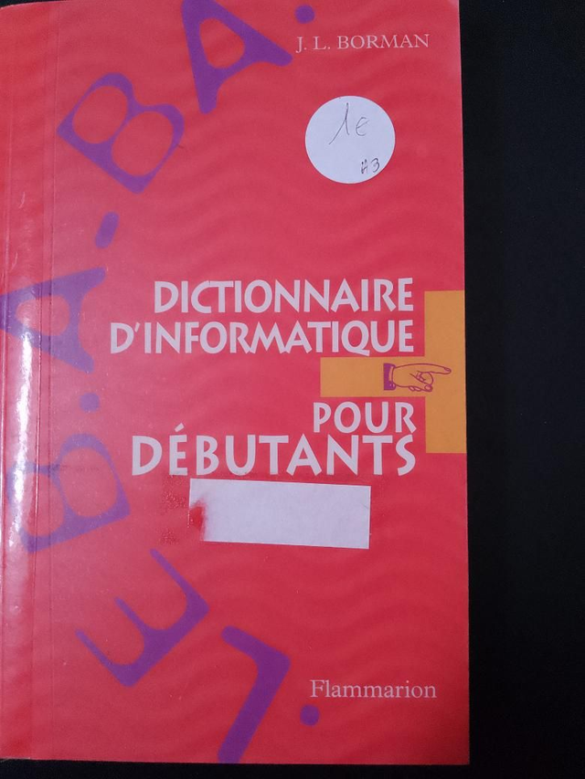 Dictionnaire d'informatique pour debutants, J. L. Borman