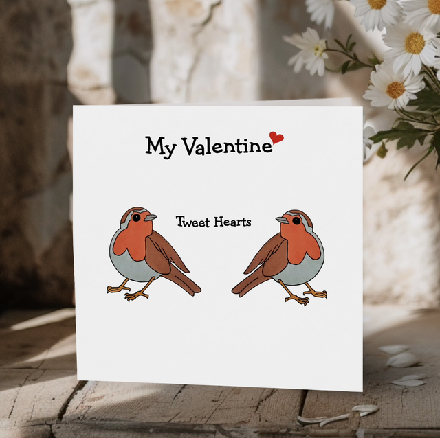 "Tweet Hearts Robin" Valentine Card 