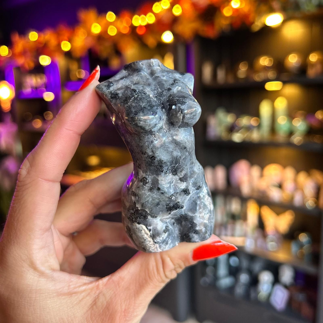 Larvikite Goddess Carving