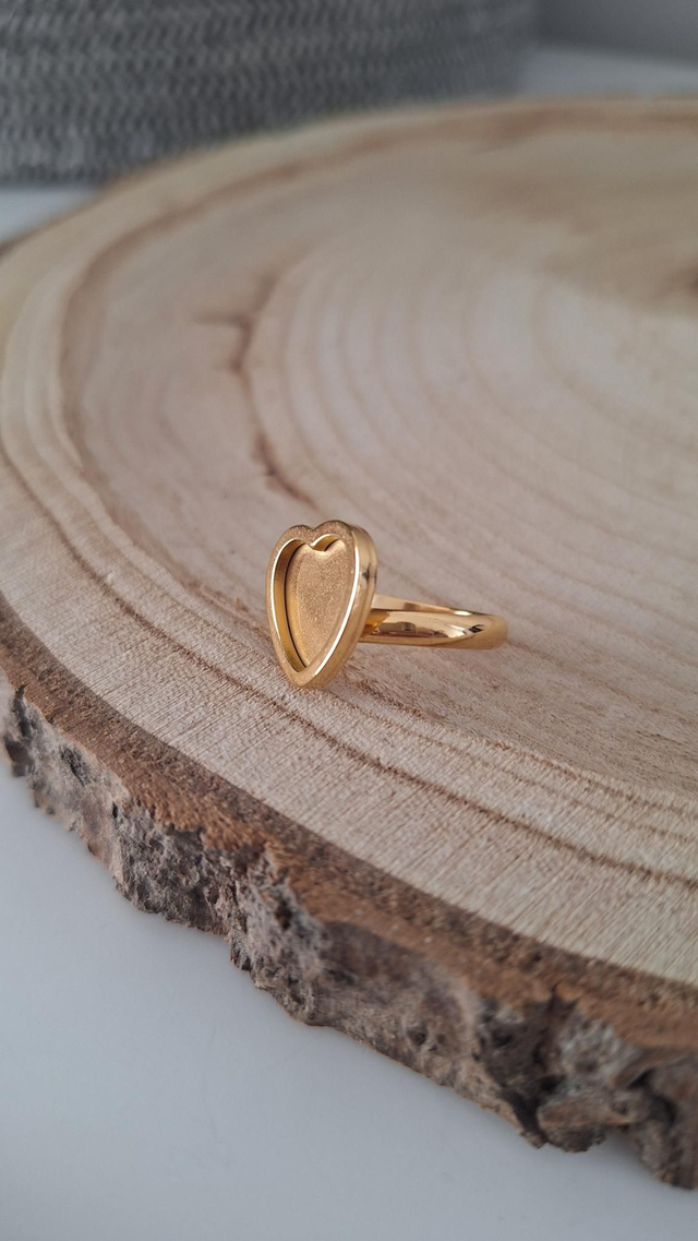 Bague Cœur Doré Personnalisable 